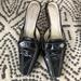 Coach Shoes | Coach Patent Leather Slip On With Small Heel | Color: Black/Silver | Size: 8