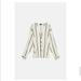 Zara Tops | Linen Striped Dress Shirt | Color: White | Size: Xs