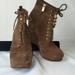 Michael Kors Shoes | Michael Kors Sz 9.5, Brown Suede Wedge Booties | Color: Brown/Gold | Size: 9.5