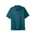 Men's Big & Tall Shrink-Less™ Piqué Polo Shirt by KingSize in Heather Midnight Teal (Size 8XL)