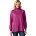 Plus Size Women's Perfect Long-Sleeve Turtleneck Tee by Woman Within in Raspberry (Size 1X) Shirt