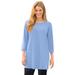 Plus Size Women's Perfect Three-Quarter-Sleeve Scoopneck Tunic by Woman Within in French Blue (Size 3X)