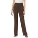 Plus Size Women's Wide Leg Ponte Knit Pant by Woman Within in Chocolate (Size 34 W)