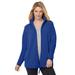 Plus Size Women's Zip-Front Microfleece Jacket by Woman Within in Ultra Blue (Size 3X)