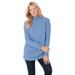 Plus Size Women's Perfect Long-Sleeve Mockneck Tee by Woman Within in French Blue (Size 2X) Shirt