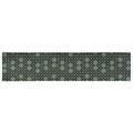 East Urban Home Geometric Table Runner, Linen in Green/Black | 16 D in | Wayfair 56AC7AF838464600B0001B3AEEAA7871