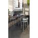 B&T Design Sole 29” Patio Bar Stool, Stainless Steel in White | 44 H x 19 W x 21.5 D in | Wayfair 175-BT-SOLE-WHT