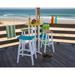 POLYWOOD® Contempo Round Dining Table Wood/Plastic/Metal in Green/Black/Yellow | 29 H x 24 W x 24 D in | Outdoor Dining | Wayfair RT224FBLLE