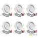 NUWATT 4" Ultra Slim Selectable CCT New Construction LED Canless Recessed Lighting Kit in White | 1 H x 5 W in | Wayfair NW-P-ADJDL-4-9W-5CT-WH-6P