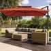 Arlmont & Co. Pulk 132" Square Cantilever Umbrella in Orange | 102 H x 132 W x 132 D in | Wayfair 4B2EE763A8C246C981A16616367CB383