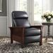 Lark Manor™ Rinker 32.7" Wide Genuine Leather Manual Standard Recliner in Brown | 32.7 W x 37.5 D in | Wayfair 17DB1C6870BD42968427664E20F3162B