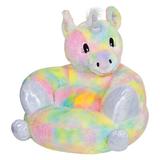 Harriet Bee Tintah Children's Plush Rainbow Unicorn Character Faux Fur Chair in Green/Pink/Yellow | 21 H x 19 W x 19 D in | Wayfair