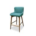 George Oliver Dahlstrom 26" Counter Stool Wood/Upholstered in Blue | 36 H x 18 W x 21 D in | Wayfair F270477D95954D8F85927A2749D76E70