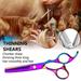 ankishi Pet Dog Grooming Scissors Pet Grooming Trimmer Kit Straight Curved Shears Comb Leather Bag