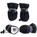 4pcs Non-slip Puppy Shoes Pet Dog Boots Paw Protection Soft-soled with Reflective Stripes Pet Dog Shoes Winter Waterproof Warm Dog Boots Pet Paw Care Supplies