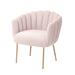 Doloris Mid-century Modern Light Velvet Upholstered Feather Side Chair