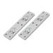 5-inch Length No-Mortise Bed Hinge Rail Bracket 2 Sets - Silver Tone