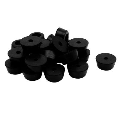 Amplifier Speaker Furniture Table Chair Rubber Feet Pad 23 PCS - Black - 1"x0.8"x0.47"(Bottom.D*Top.D*H)