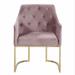 Morden Fort Tufted Velvet Accent Chair Glam Club Armchair with Gold U-shaped Base