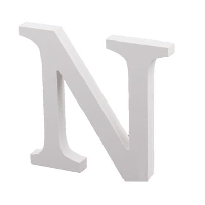 Wedding Party Home Plywood Decor English N Letter Alphabet DIY Wall - 3" x 2.9" x 0.3"(L*W*T)