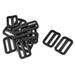 Adjustable Backpack Bag Belt Tri Glide Buckle 38mm Strap Width 12 Pcs - Black