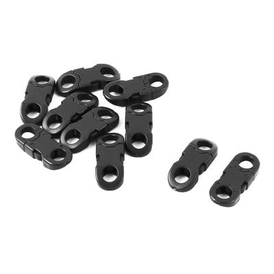 Handbag Webbing Adjustive Quick Release Buckle Fastener Black 10 Pcs