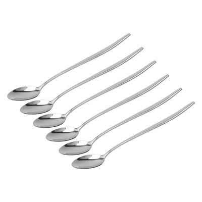 6pcs 8.1" Length Ice Cream Spoon Stainless Steel Handle for Kitchen - 8.1" x 1.2"(L*W)