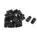 Travel Cord Locks Spring Loaded Stopper Toggle Buckle Rope Clamp 22PCS - Black