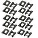 20pcs Fit 10mm Dia Bolt 65Mn Steel Spring U Clip Nut Black 22mm x 18mm