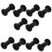 M6x10mm Carbon Steel Socket Hex Screw Post Fastener Black 10pcs - Silver Tone