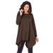 Plus Size Women's Handkerchief Hem Ultimate Tunic by Roaman's in Chocolate (Size 2X) Long Shirt