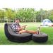 Lounge Chair - Intex 51" W Vegan Leather Lounge Chair & Ottoman Faux Leather in Black/Gray | 39 H x 51 W x 30 D in | Wayfair 5 x 68564EP