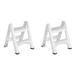 Rubbermaid Commercial Products Rubbermaid EZ Two Step Durable Folding Plastic Ladder Step Stool Plastic in White | 25.7 W x 19.8 D in | Wayfair