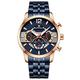RORIOS Men's Watches Analog Quartz Watch with Stainless Steel Brecelet Luminous Chronograph Wristwatch Fashion Sports Watch for Men Boys