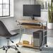 Ebern Designs Lunde Desk Wood in Brown/Gray | 28.3 H x 27.5 W x 19.6 D in | Wayfair 89D47A5EEDB546159630B2FAA326BAC4