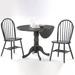 August Grove® Springville Drop Leaf Solid Wood Dining Set Wood in Black | Wayfair 9E7D53297F2C428E8CD1FCD2494A0B0E