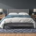 Hokku Designs Allyria Platform Bed Upholstered/Linen in Gray | 43 H in | Wayfair 0DF263285E27401B808C84A0C465023F