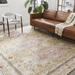 Brown/Green 84 x 0.13 in Area Rug - Bungalow Rose Gelo Oriental Gold/Blush Area Rug Polyester | 84 W x 0.13 D in | Wayfair