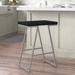 Wade Logan® Aarian Counter & Bar Stool Upholstered/Metal in Gray/Black | 26.25 H x 19.38 W x 13.75 D in | Wayfair 2B8EEE6A32F5462A876856C79FE714EF