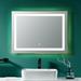 Latitude Run® 32 In. W X 24 In. H Modern Frameless Rectangular Led Light Bathroom Vanity Mirror In Silver Metal | 24 H x 32 W x 1.2 D in | Wayfair