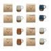 Foundry Select Yeal 8 Piece Coffee Mug Set Ceramic/Earthenware & Stoneware in Blue/Brown/White | 4.75 H x 5.25 W in | Wayfair