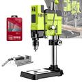 LXX Benchtop Drill Presses, Bench Drill Press Stand with Vise, Pillar Bench Drill Machine 6 Gear Adjustable Speed Drill Press Workbench Repair Tool for Drilling Collet, 220V