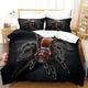 YUAOEUR Black Gray 3D Printing Spider Duvet Cover Set Double Size Animal Insect Theme Patterned Soft Microfiber Bedding Set for Boys Teenager 3 Pieces (1 Duvet Cover + 2 Pillowcases) Quilt Cover