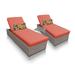 Oasis Chaise Set of 2 Outdoor Wicker Patio Furniture With Side Table