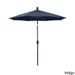 California Umbrella 7.5' Rd. Aluminum Patio Umbrella, Crank Lift with Push Button Tilt, Bronze Finish, Sunbrella Fabric