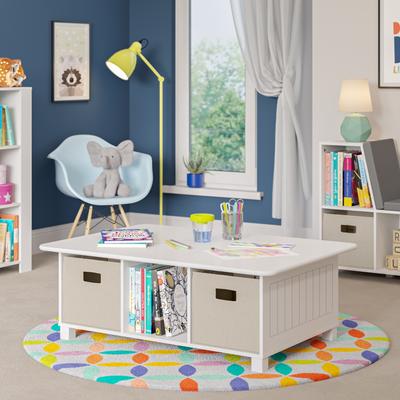 RiverRidge Kids Desk, Activity and Play Table with 6 Storage Cubbies