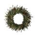 Glitzhome Pre-Lit Greenery Pine Cone Christmas Wreath with Warm White LED Light