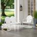 Griffith 2 Piece Metal Outdoor Conversation Seating Set - Loveseat & Chair in White Finishoveseat & Chair in Sky Blue Finish