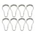 Shower Curtain Ring Hooks Rod Curtain Liners Iron Ball 8Pcs - Single Roller Glide w Balls - 8 Pack