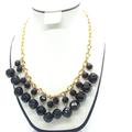 Kate Spade Jewelry | Kate Spade Ny Black Faceted Bead Gold Tone Necklac | Color: Black | Size: 17-19"